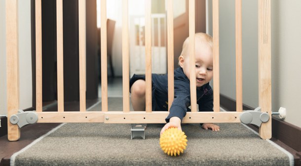 Baby gates are great ways to keep kids secure.