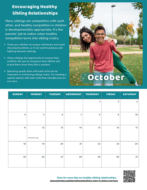 October calendar thumbnail