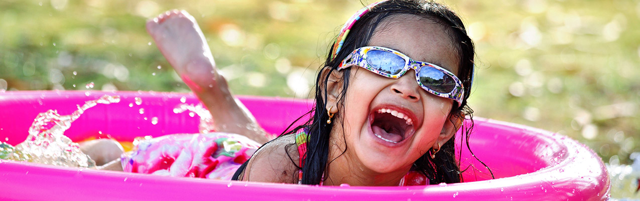 Watch your kids around water, even if they are playing in a kiddie pool.