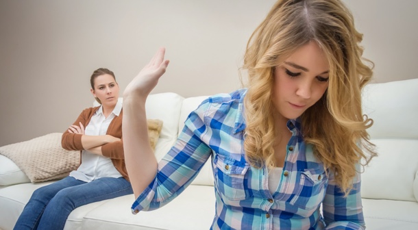 Teen daughter tells mom, talk to the hand!