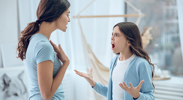 Try not to escalate arguments when your teen is having a meltdown. 