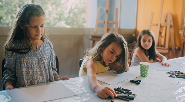 Focused activities like drawing are a great way for your child to self-regulate.
