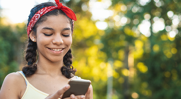 Educate yourself about the apps and social media your teen uses, and talk to them about staying safe online.